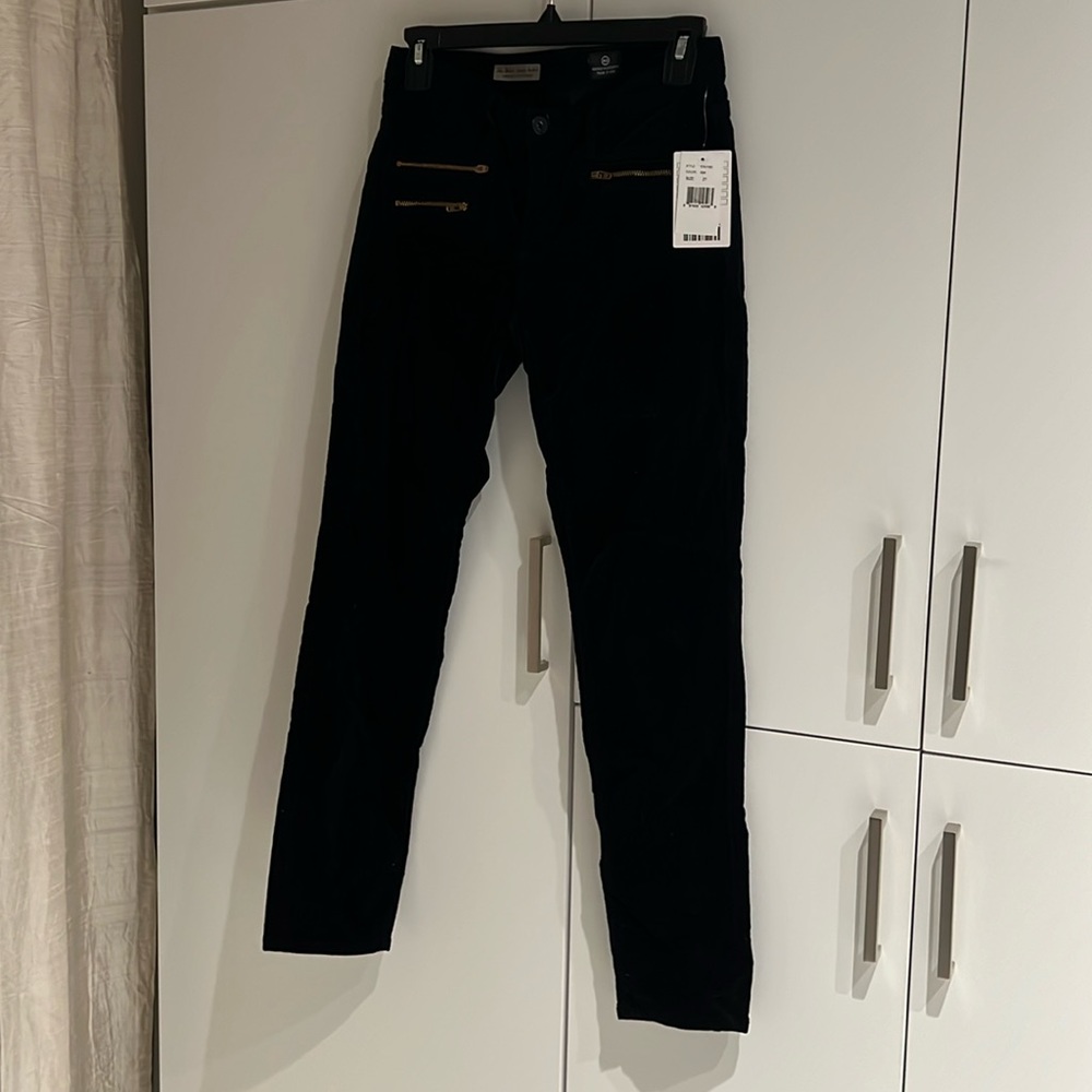 Adriano Goldschmied the Moto Stevie Ankle Black Corduroy Jeans